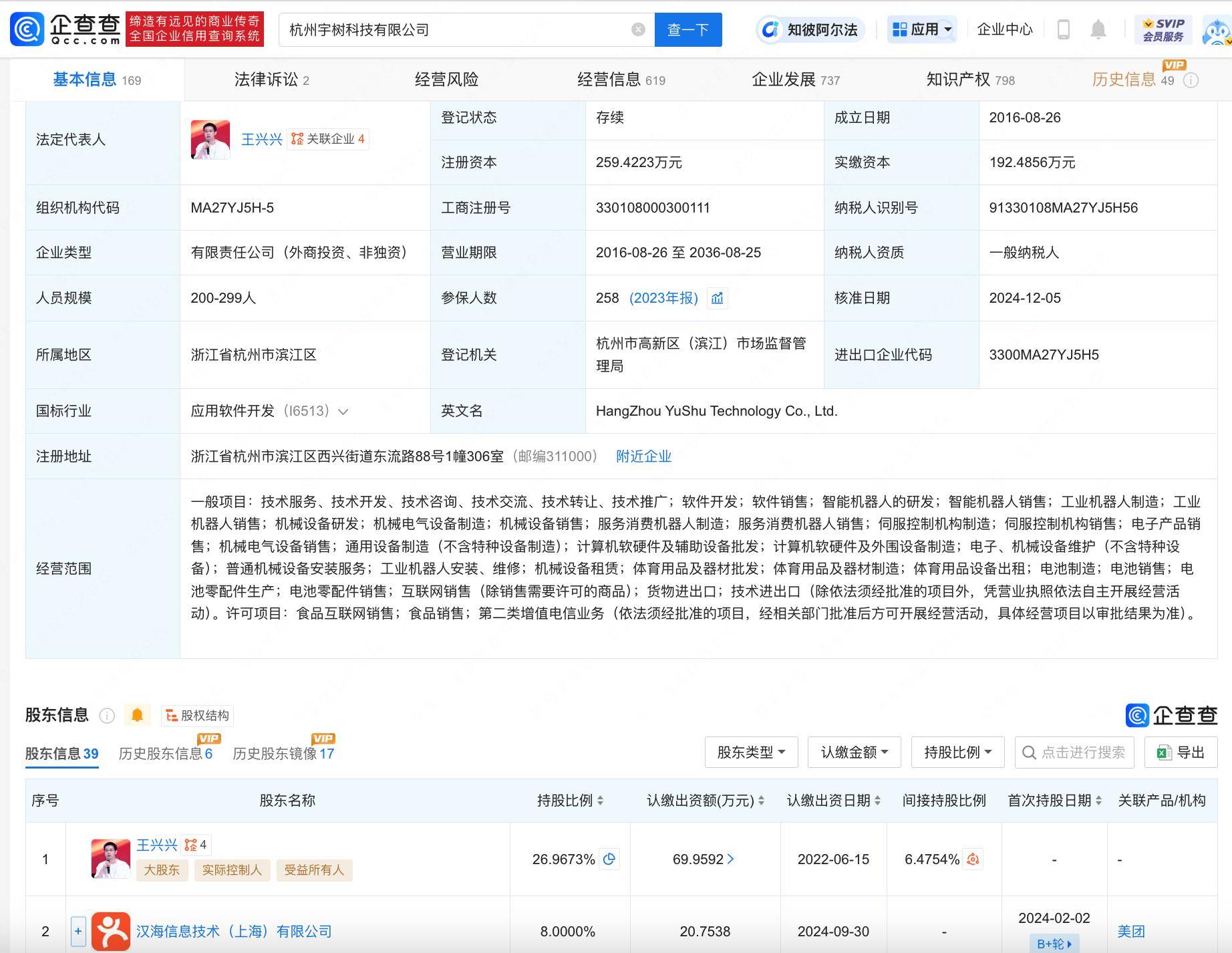 宇树科技确认：近期已完成C轮融资交割
